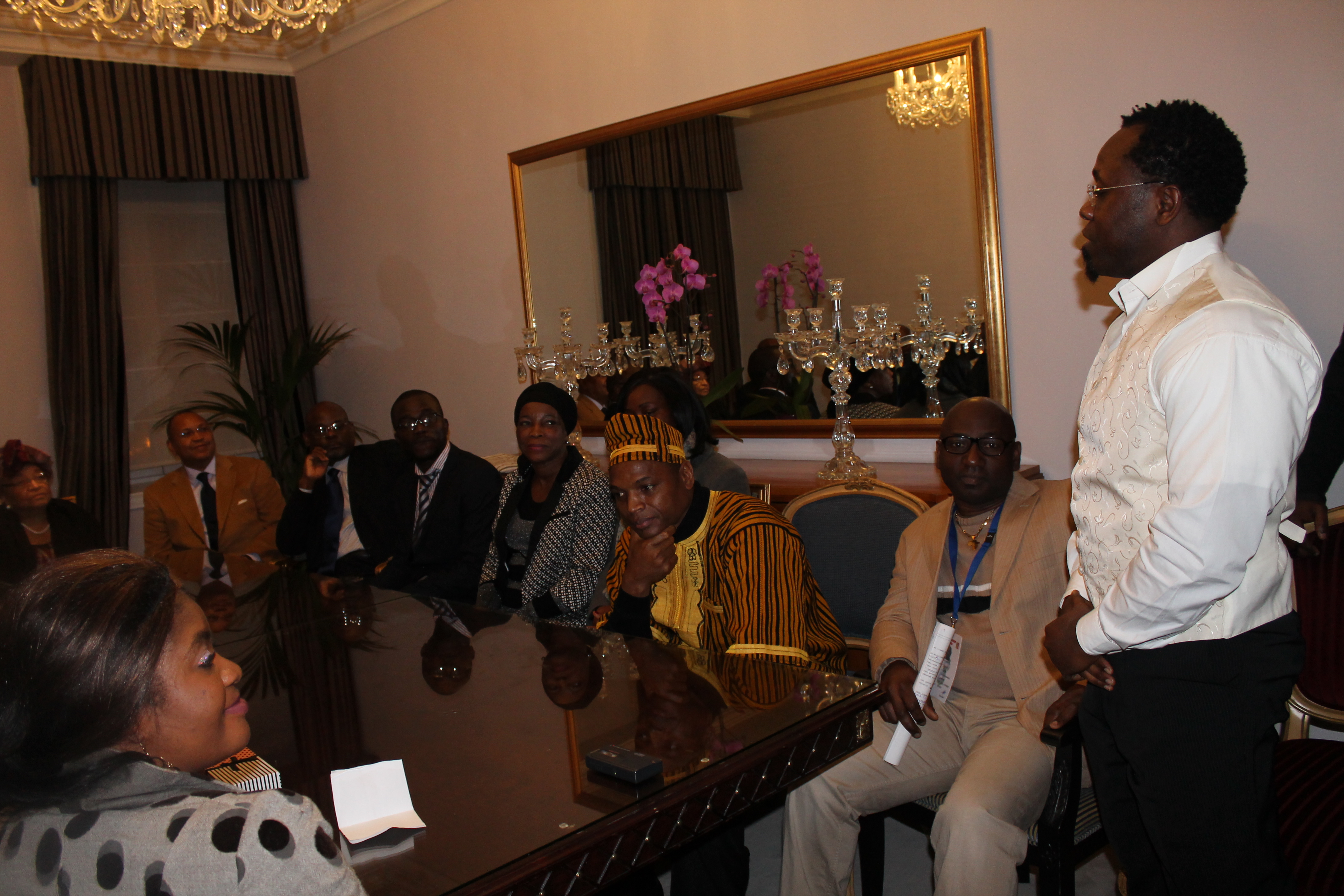 Ellen JOHNSON SIRLEAF meeting with Liberians in Belgium
